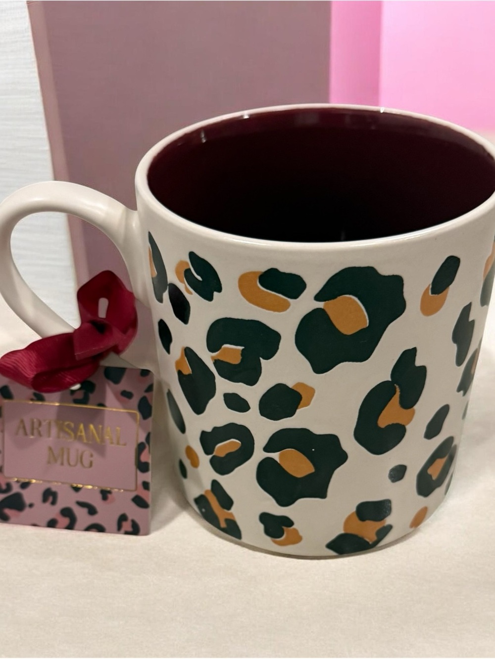 Artisan  Leopard Ceramic Mug